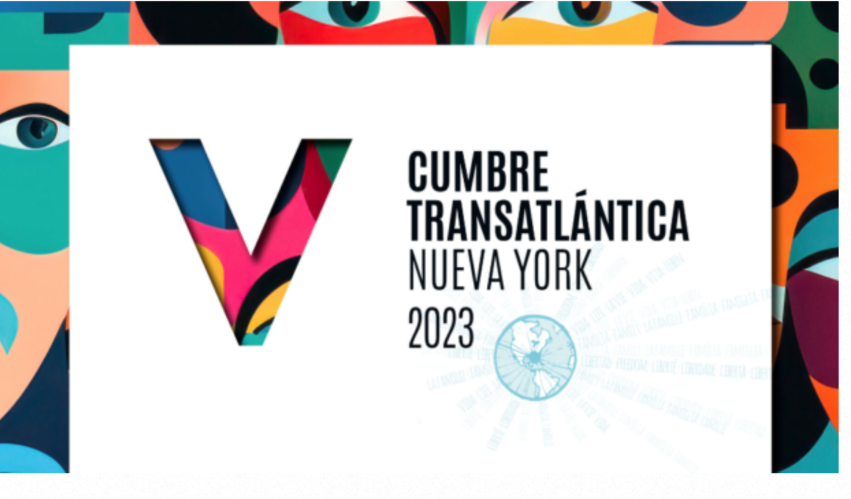 Cartel de la V Cumbre Transatlántica de la Political Network for Values.